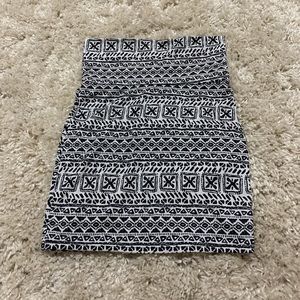 Tribal Pattern Mini Skirt